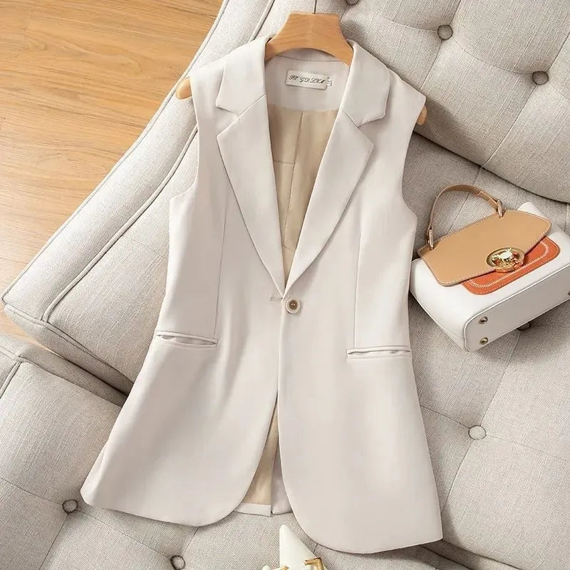 Valenzora | Women's Vest Jacket Sleeveless Blazer