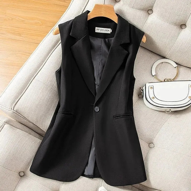 Valenzora | Women's Vest Jacket Sleeveless Blazer