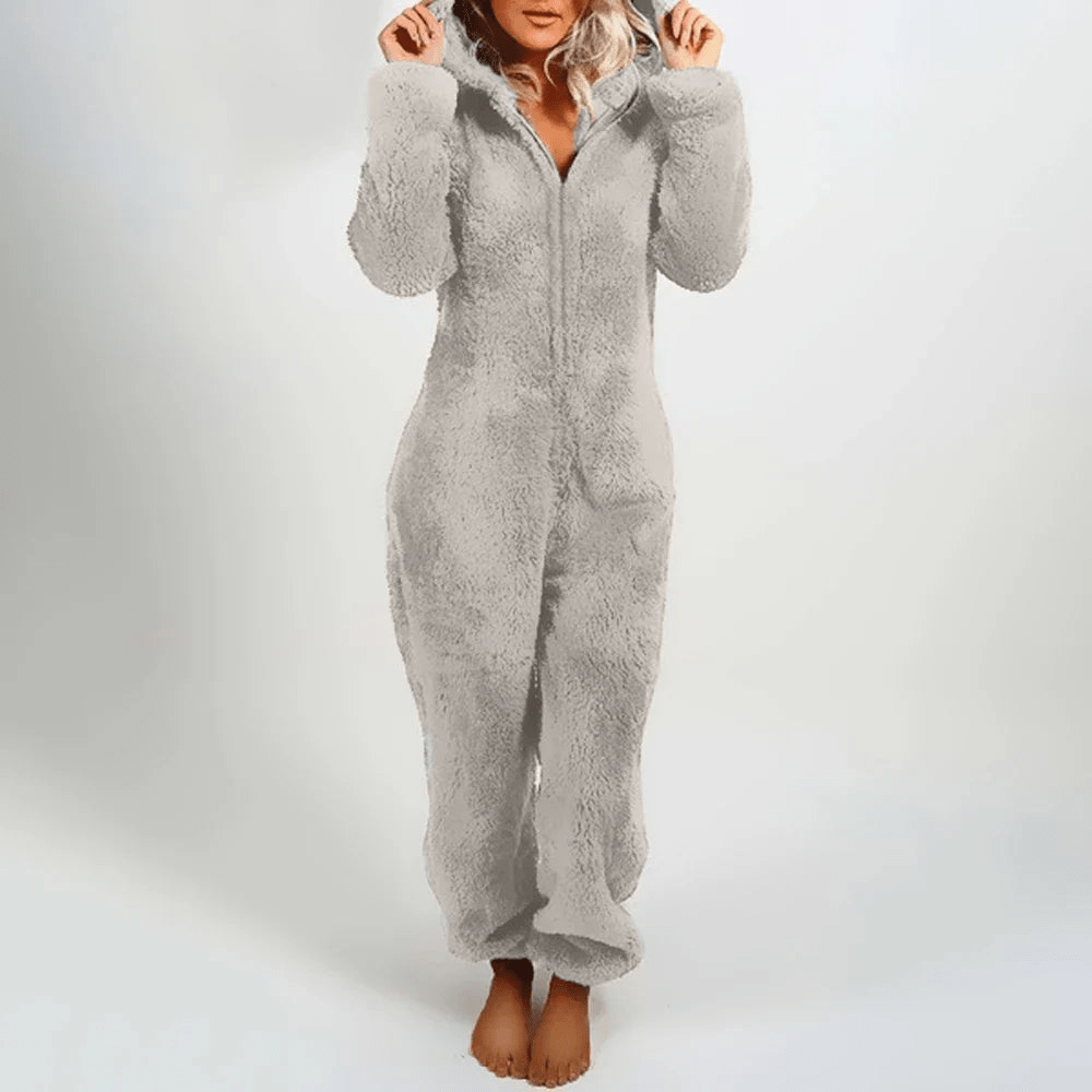 Valenzora | Verspielter Teddybär Damen Overall Weicher Plüsch Pyjama