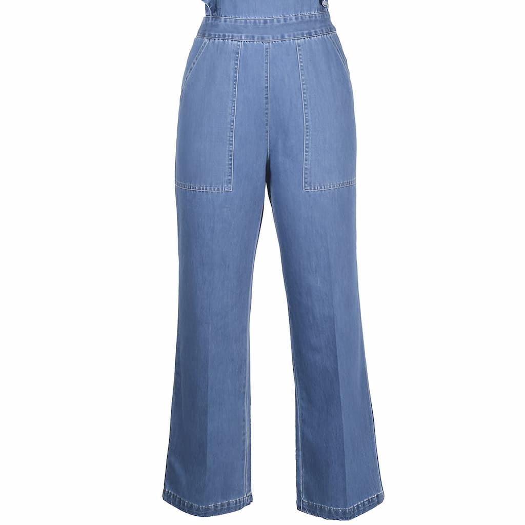 Valenzora | Denim jumpsuit with ruffles