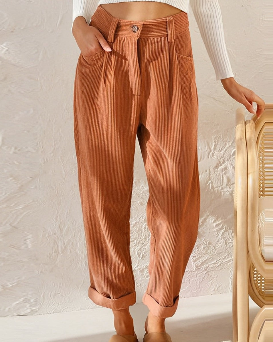 Valenzora - Comfortable corduroy trousers